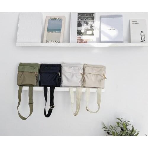 Women bag Canvas Flap Vintage Solid Zipper Soft shoulder bag bag chest bag purse phone bag Japan harajuku MINI bag