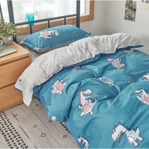 Cartoon Duvet Cover for Household All Season Bedding Set Animals Bed Linen Pillowcase Kids Bedroom Dormitory Lovely Bedclothes