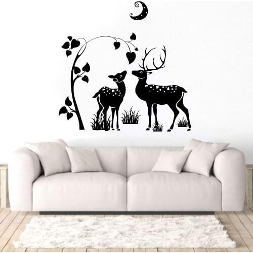 Buy Saaz Saar Cute Dear Wall Sticker For living Room Wall Decal Vinyl Wall Decal Stickers Mural Vinyl Removable FB-80