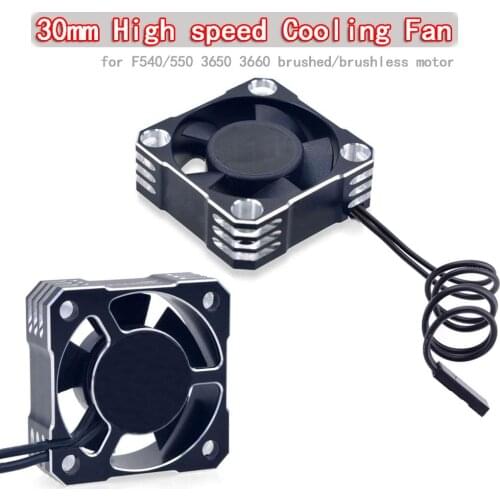 30mm Motor Cooling Fan T6 Aluminium Heat Dissipation for 1/10 1/12 3650 540 550 3660 Brushless Brushed Motor RC Car Parts