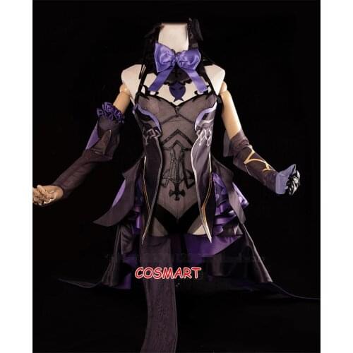 [Customize] Anime Genshin Impact Fischl Cosplay Costume Game Suit Purple Lovely Dress Uniform Halloween Party Outfit For Women