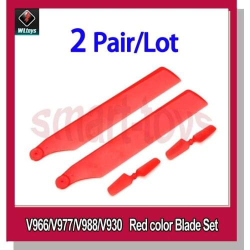 2Pair V977-001 Main Blade / V966-005 Plastic Main Blade Set for Wltoys V966 V977 RC Helicopter Spare Parts