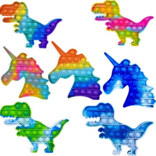 Fidget Reliver Stress Toys Rainbow Push It Bubble Antistress Toys Funny Fidget Sensory Toy To Relieve Autism Free Shipping