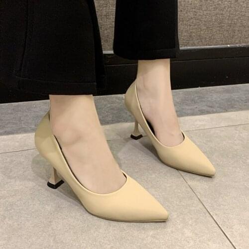 New Women High Heels Single Shoes Female Spring Fashion Classic Wedding Party Pointed Toe Woman Shoes Zapatos De Mujer W37-16