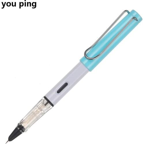 High quality 555 Blue white Business office 4 types nib Fountain Pen student School Stationery Supplies ink pen