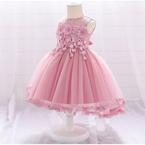 Newborn Flower Baby Girl Dress Fir Birthday Dress For Girl Clothing Child Ball Gown Wedding Princess Dresses 3 12 24 Month
