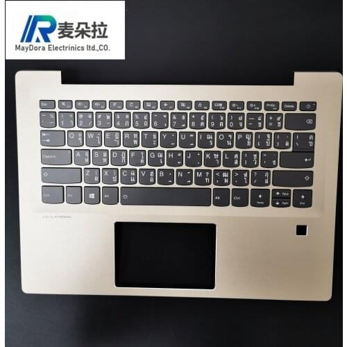 TI Thailand New Original For Lenovo ideapad 520S-14 520S-14IKB 7000-14 Palmrest Assembly w/ TI backlit Keyboard and FP HOLE GOLD
