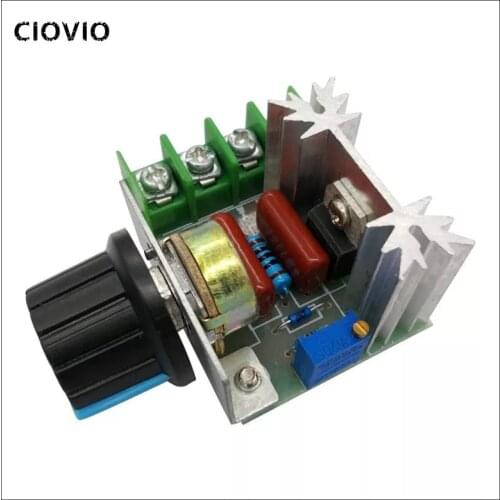 10PCS AC 220V 2000W Voltage Regulator Dimming Dimmers Motor Speed Controller Thermostat Electronic Voltage Regulator Module