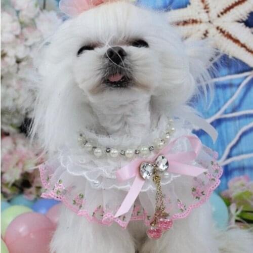 Pet Dog Luxury Wedding Collar Dog Cat Pet Princess Bow Tie Diamond Dog Puppy Necklace Bow Collar Neckties Accessories