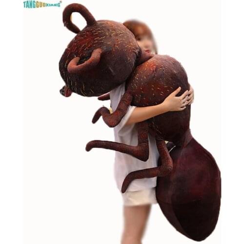 Scary ant Pillow Plush Toy Soft Stuffed Plush Animals Toys emmet Doll pismire 100% cotton 45-120cm