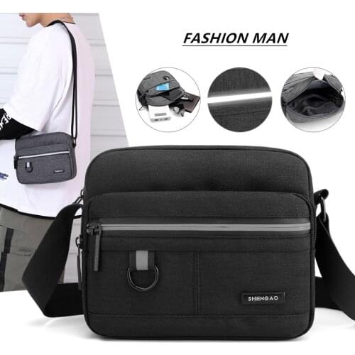 Oxford Shoulder Bags for Men Boys Solid Colors Messenger Strong Fabric Bags Minimalism Style Crossbody Bags multifunction Brief