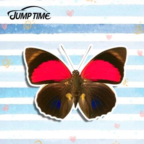 Jump Time 13cm x 9.4cm Wonderful Butterfly Decal Funny 3D Car Styling Vinyl Beautiful Graphic Window Bumper Decor Car Stickers
