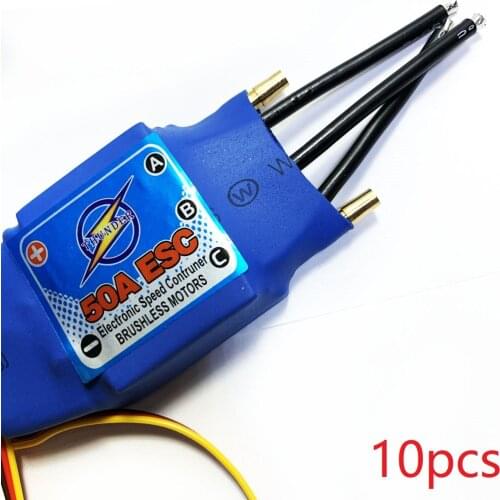 10pcs 50A Swiss Brushless Motor Boat Speed Controller ESC reverse Ship Forward/Backward Water Cool For RC Boat Jet Ship Parts