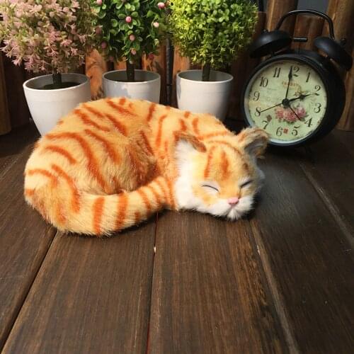 2018 Design Kawaii Simulation Sleeping Cats Plush Toy With Childrens Favorite Birthday Christmas Gift
