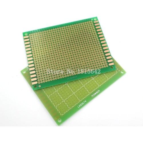 5PCS/Lot Sided HASL 2.54MM universal board spacing 7 * 9CM breadboard full glass green oil board Single Side PCB Prototype
