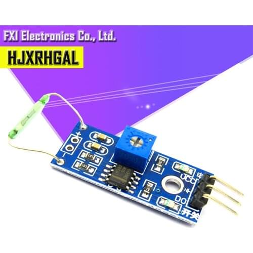 5pcs Dry reed pipe sensor module magnetron module dry reed switch magnetic control switch new