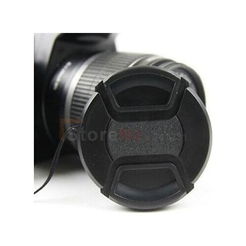 52mm Center Pinch Snap-on Front Lens Cap For Pentax k30 KR KX KM K7 K10D K100D K20D K200D 18-55mm Lens Filters With String