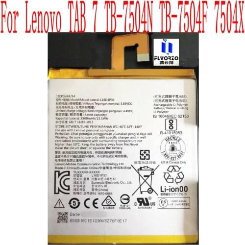 New High Quality 3500mAh L16D1P33 Battery For Lenovo TAB 7 TB-7504N TB-7504F 7504X Tablet