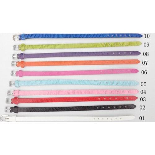 Color Faux Leather Belt Wristband fit 8mm Slider Letter Charms Pretty Bracelets for Women Christmas Gift for Children Kids Girls