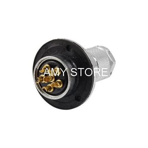 3.5mm Dia. 6 Pins Aviation Circular Air Connector 250V 25A DF25-6