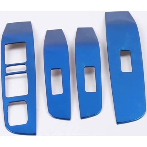 For Haval F7 F7x Car Window Switch Panel Trims Stainless Steel Decorative Interior Parts Frame Mouldings Accessories Auto