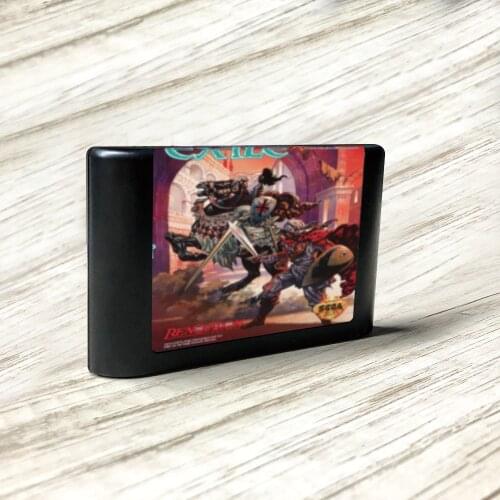 Exile - USA Label Flashkit MD Electroless Gold PCB Card for Sega Genesis Megadrive Video Game Console