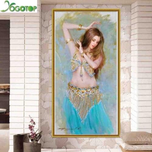 East woman art 5D DIY Diamond Painting Portrait dance girl Diamond Embroidery Full Square round Drill Mosaic Cross Stitch YY4464