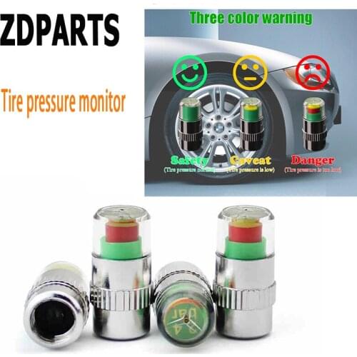 ZDPARTS 4X Car Tire Wheel Air Valve Caps Warning Pressure Covers For Suzuki Grand Vitara Swift SX4 Mitsubishi ASX Audi A 4 Fiat
