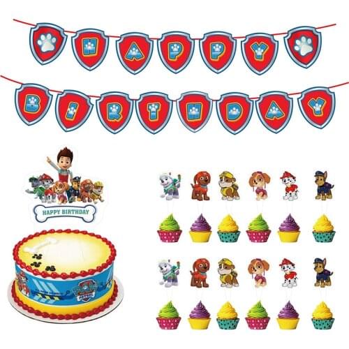 Pat Patrol Anniverssaire Kit Baby Kid Boy Girl Birthday Party Decoration Supplies Banners Latex Balloon Paw Patrol Children Toys