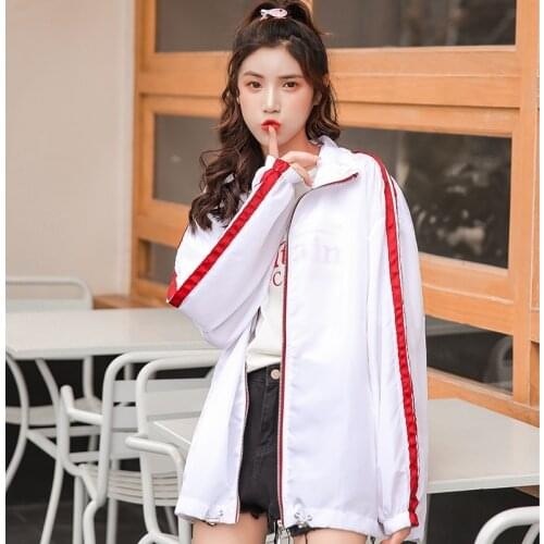 Hip Hop women tops jacke Spliced Bomber Jacket Unisex BF Loose Jacket Lover Men Women Harajuku Oversize Female Basic Coats