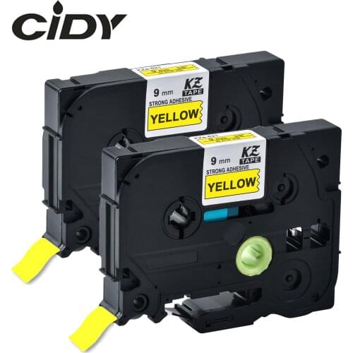 Cidy 2pcs Compatible Strong Adhesive 9mm Tze-S621 tz-S621 TZ S621 TZE S621 for Brother P-touch Label Printer Label Tapes
