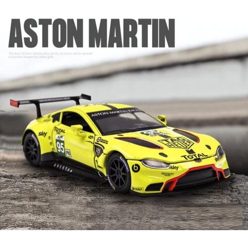 1:32 Le Mans Enduro Aston Martin Gte Sports Car Alloy Car Model Simulation Sound And Light Pull Back Toy Car Boy Car Decoration