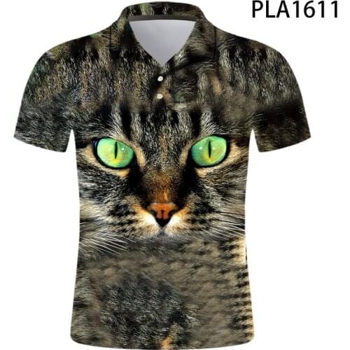 2020 New Summer Cat 3D Printed Men Animation Fashion Streetwear Hombre Camisas De Polo Cool Harajuku Ropa Shirt Casual Tops