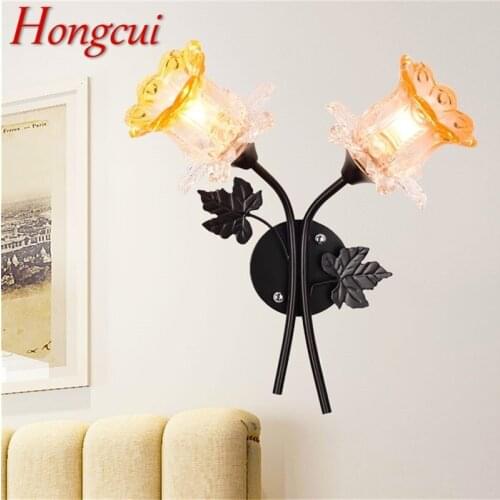 Hongcui Wall Lamps Modern Creative LED Sconces Lights Flower Shape Indoor For Home Bedroom