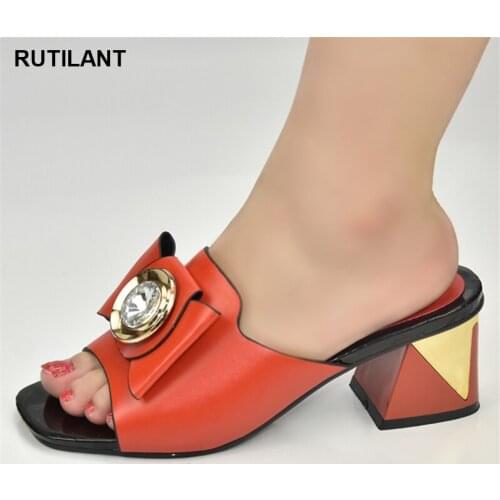 New Arrival Italian Women Wedding Shoes Shoes for Women Sandals Italian Women Party Pumps Slip on Pump Heels Rhinestone Shoes