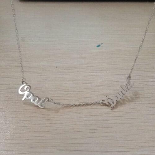 Necklace Personalized real 925 Solid Silver Family Numbers Nameplate in Choker for women