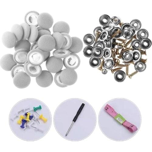 R3MD 50 Pcs Car Interior Roof Buckles Headliner Ceiling Cloth Fixing Roof Snap Rivets Repair Buttons Pins Grommets