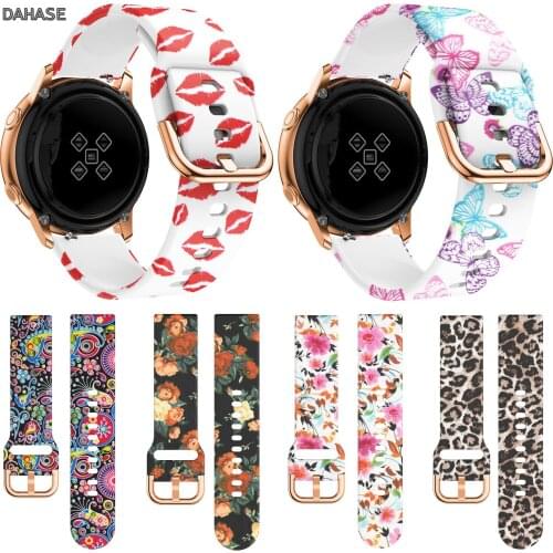 20mm Watch Band For Samsung Galaxy Watch Active Band Galaxy Watch 42mm Strap S2 Gear Sport Silicone Wristband Watch Strap Belt