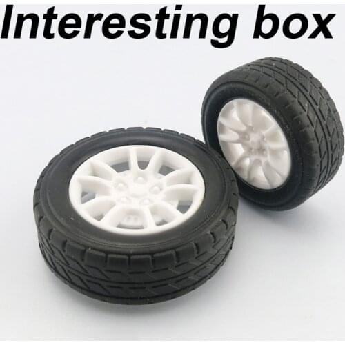 Rubber car tire model wheel 1:20 creative DIY robot remote control car accessories toy wheel hub