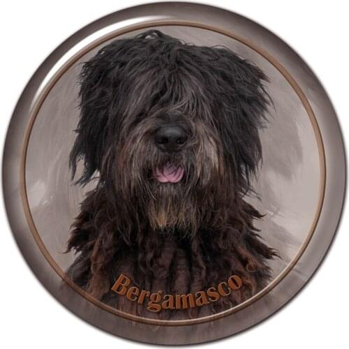 S30442# 13CM/15CM/17CM PVC Decal Bergamasco Dog V1 Car Sticker Waterproof for Bumper Rear Window Laptop Toilet