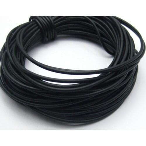 10 Meter Black 2mm Solid Rubber Jewelry Cord String for Pendants