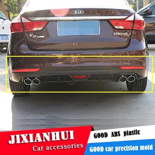 For Kia Forte K3 Body kit spoiler 2016-2018 For Forte K3 DK ABS Rear lip rear spoiler front Bumper Diffuser Bumpers Protector