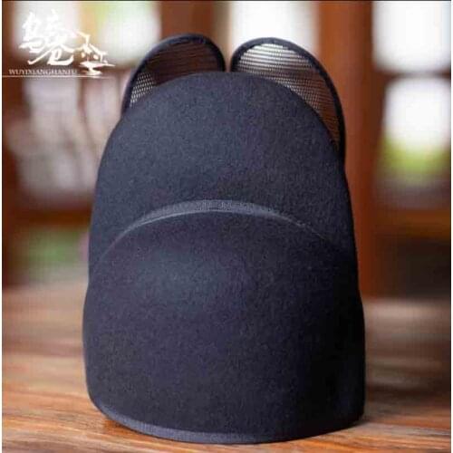 Ancient Chinese Official Hat Hanfu Hat Mens Black Gauze Hat Wool Hat Ming Dynasty Hanfu Hat Black For Men