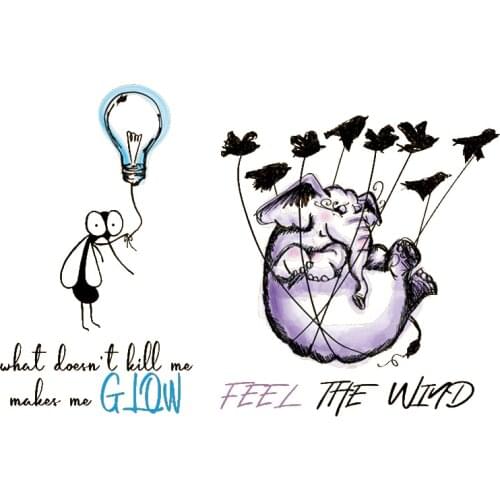 Cute Animal Elephant stickers for iron transfer clothes DIY accessory t-shirt dresses washable heat transfer