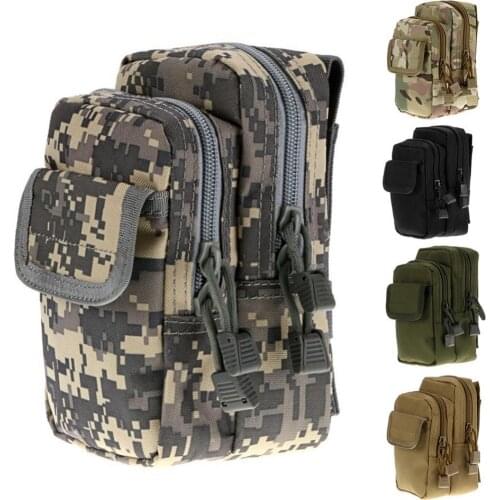 2021 Hot Tactical Portable Camouflage Pouch Belt Waist Pack Bag Military Phone Pocket Hiking Climbing Running Leisure Sport
