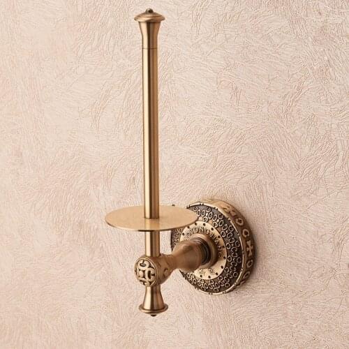 Solid brass Bathroom Art Carved Toilet Paper Holder Wall mounted antique Roll paper holder Bathroom accessories