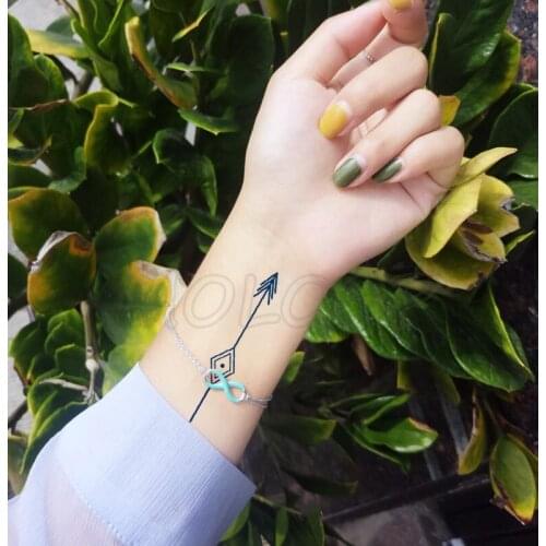 Juice Tattoo Sticker Arrow Totem Body Makeup Waterproof Temporary Fake Tatoo for Women Men Lasting To 5 -15 Days