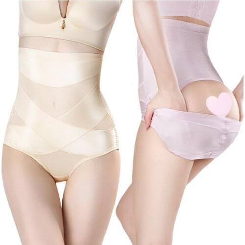 2Pcs/set Women Waist trainer panties High Waist shaper tummy shaper control thong shapewear Slimming Shaping panties black M-3XL