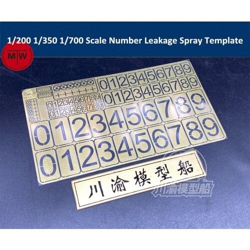 1/200 1/350 1/700 Scale PE Number Leakage Spray Stenciling Template Tool for Warship Model CYE026