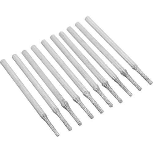 10Pcs Diamond Coated Drill Bits Glass Tile Jewellery Drill Bit Durable For Glass Tile Working Tool 0.4mm/0.7mm/1mm/1.6mm/3mm